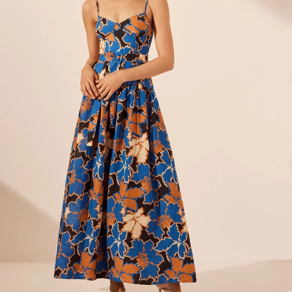 WORN ONCE Shona Joy Karla Panelled Bustier Maxi Dress